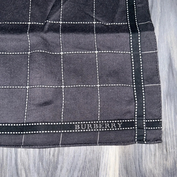 Burberry Black Checkered Handkerchief Scarf - Picture 3 of 7